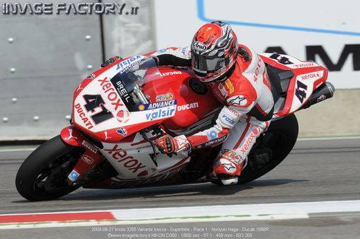 2009-09-27 Imola 3285 Variante bassa - Superbike - Race 1 - Noriyuki Haga - Ducati 1098R